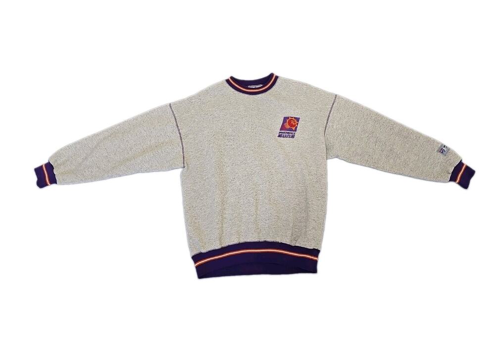 Vintage Phoenix Suns The Game Sport Sweatshirt L Grey Embroidered Crewneck NBA